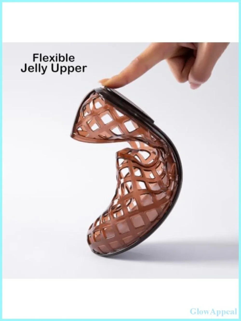 Women's Waterproof Jelly Flat Sandals - Breathable Hollow Grid Slip-On